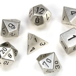 Dice Chessex: Metal 7-Die Set - Silver