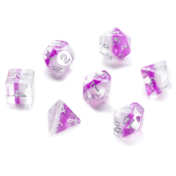 Gate Keeper Games Gate Keeper: Plastic 7-Die Set - Eclipse Amethyst Dice
