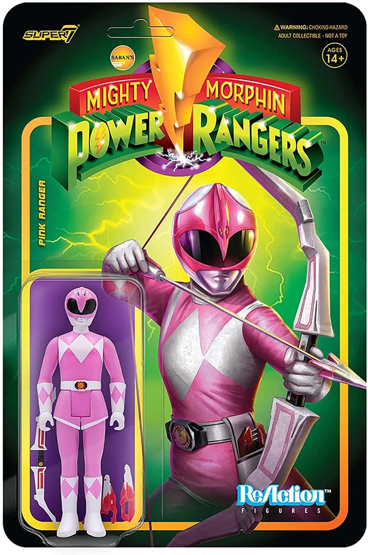 Super7 ReAction Figure: Might Morphin' Power Rangers - Pink Ranger