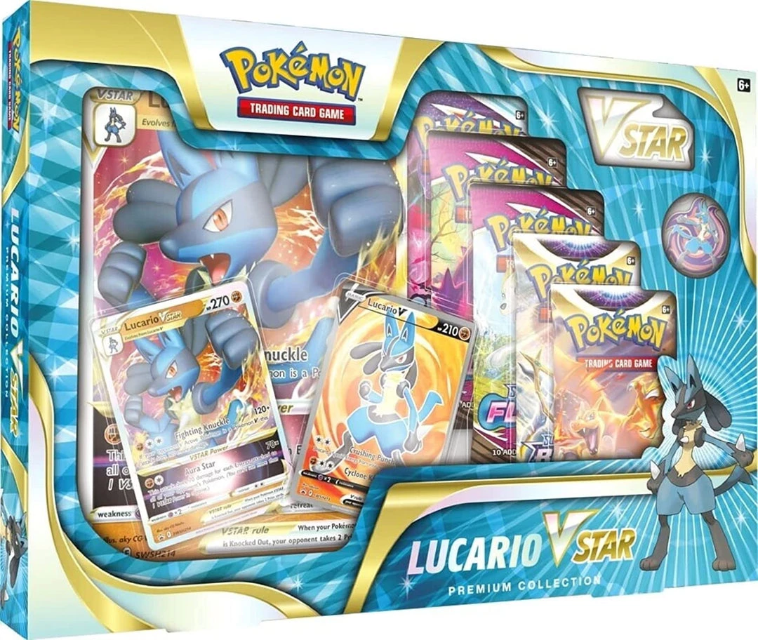 --- Pokemon: Lucario Vstar Premium Collection Trading Card Games
